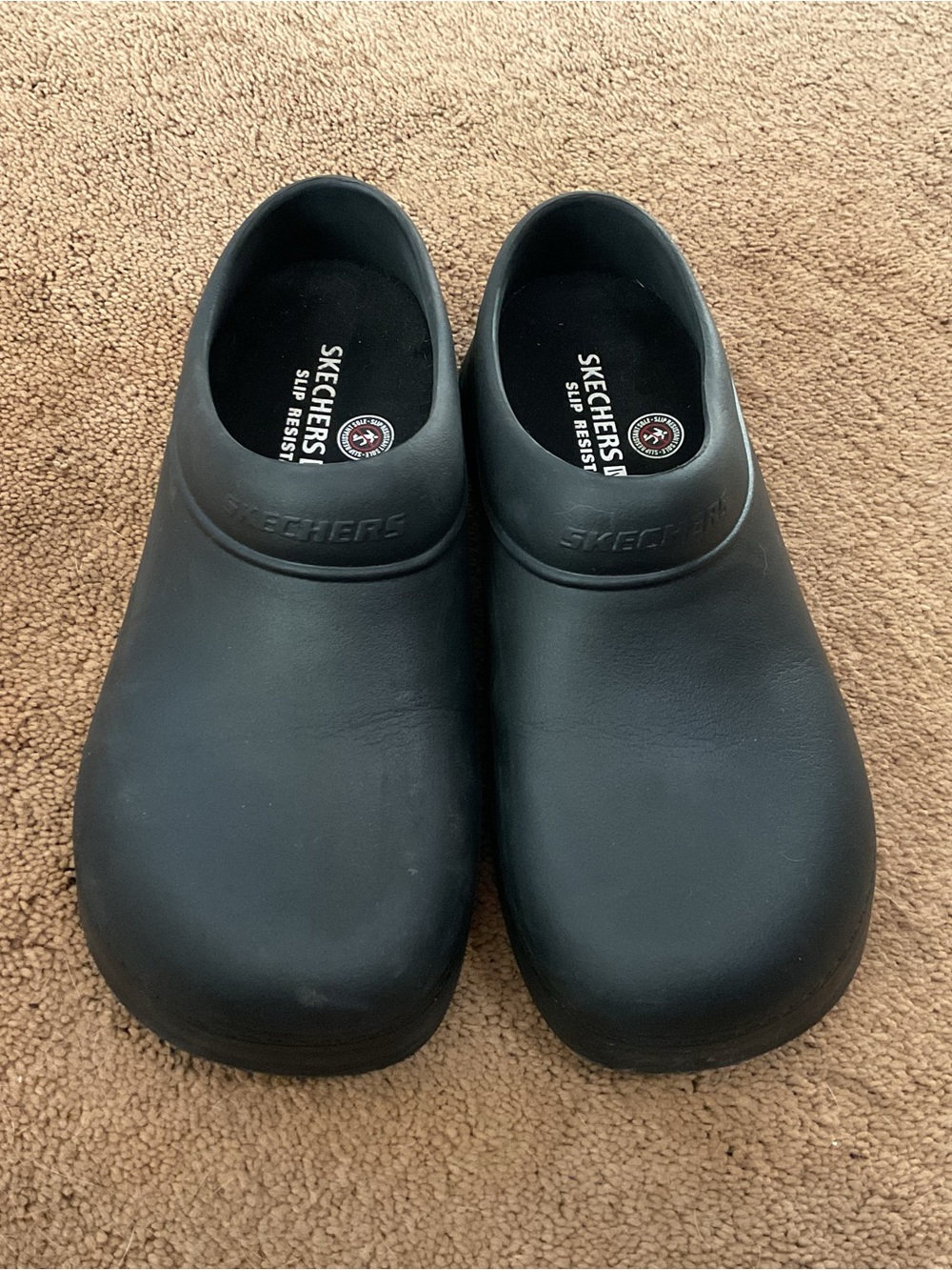 Skechers Black Slip-Resistant Work Clogs Size 7
